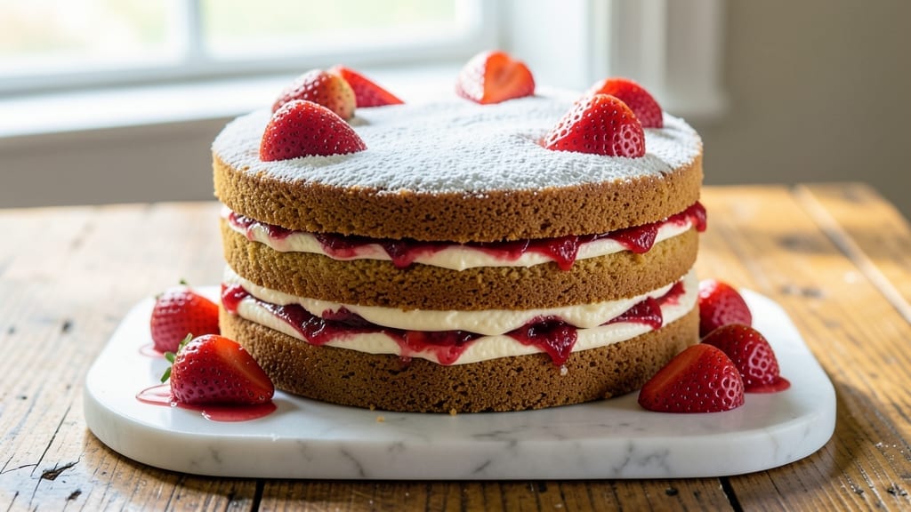 3 Layer Strawberry Cake Recipe: Velvety Moist Layers with Fresh Fruit Filling 3 Layer Strawberry Cake Recipe: Velvety Moist Layers with Fresh Fruit Filling