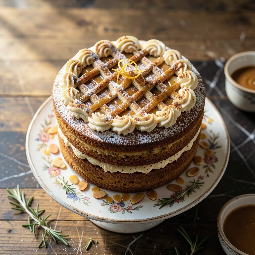 Recipe for Anne of Cleves Cake: Regal Spiced Layers With Caramel Crown Recipe for Anne of Cleves Cake: Regal Spiced Layers With Caramel Crown
