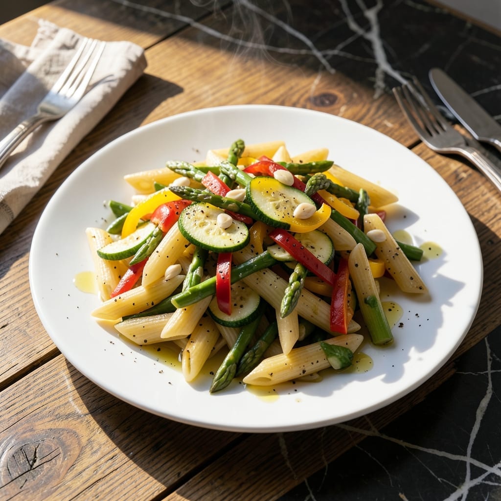 Pasta Primavera Recipe: Garden-Fresh Veggies in Light Garlic Sauce Pasta Primavera Recipe: Garden-Fresh Veggies in Light Garlic Sauce