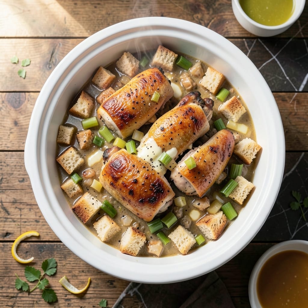 Chicken And Dressing Recipe In Crock Pot