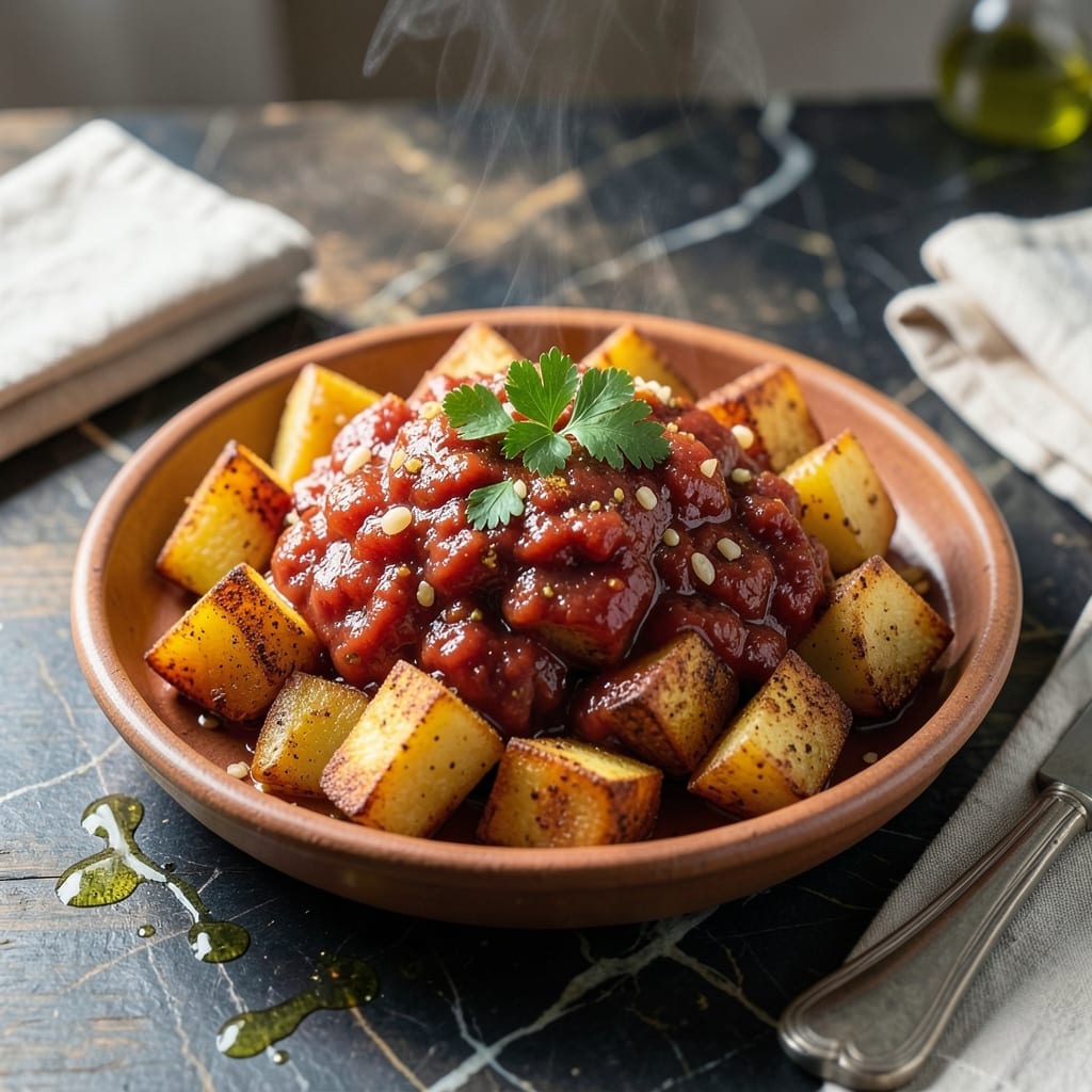 Patatas Bravas Recipe Jamie Oliver: Spicy Tomato Sauce and Crispy Potatoes Patatas Bravas Recipe Jamie Oliver: Spicy Tomato Sauce and Crispy Potatoes