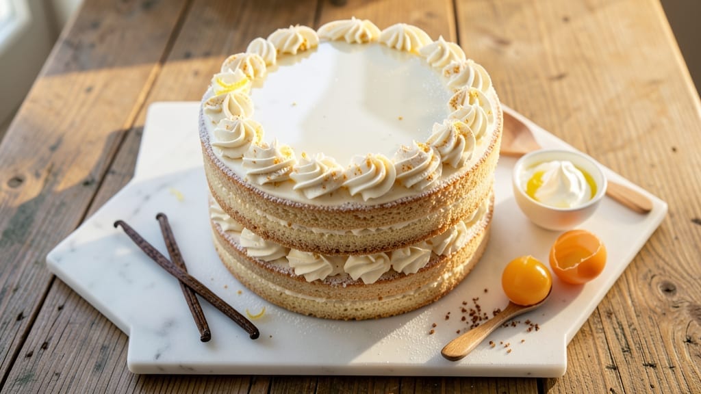 0 Cake Recipe: Luxury Vanilla Bean Layers With Cream Cheese Frosting 0 Cake Recipe: Luxury Vanilla Bean Layers With Cream Cheese Frosting