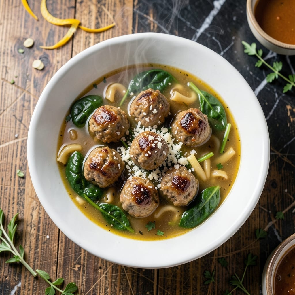 Spaghetti Warehouse Wedding Soup Recipe: Meatball and Spinach Tradition Spaghetti Warehouse Wedding Soup Recipe: Meatball and Spinach Tradition