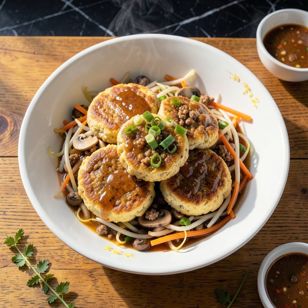 Recipe For Pork Egg Foo Young: Wok-Tossed Savory Omelet Delight