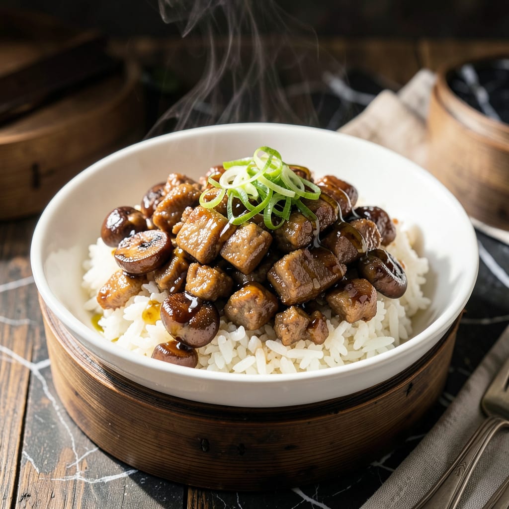 Complete Dim Sum Pork Steamed Rice Recipe: Cantoneses Style Savory Bites overview image