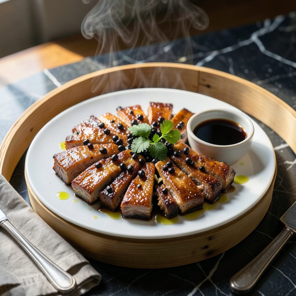 Dim Sum Steamed Pork Ribs Recipe: Cantonese Style Succulent Bites illustration with key details