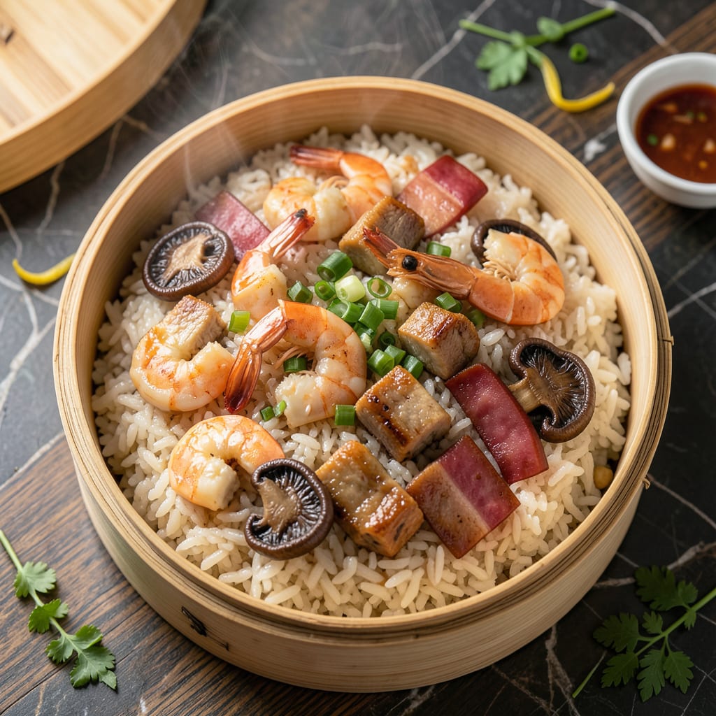 Complete Dimsum Steamed Rice Recipe: Fluffy Bites With Savory Fillings overview image