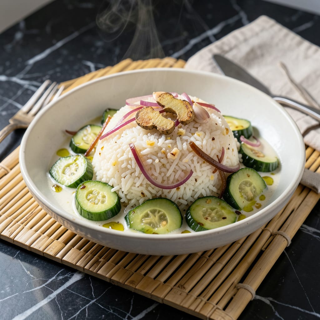 Ding Qua Qua Steamed Rice Recipe: Fragrant Coconut Infused Filipino Comfort illustration with key details