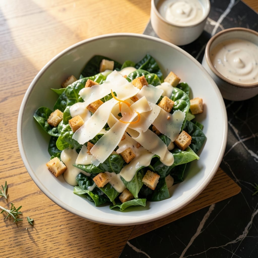 Caesar Salad Recipe No Anchovies: Creamy Dressing With Parmesan Kick Caesar Salad Recipe No Anchovies: Creamy Dressing With Parmesan Kick