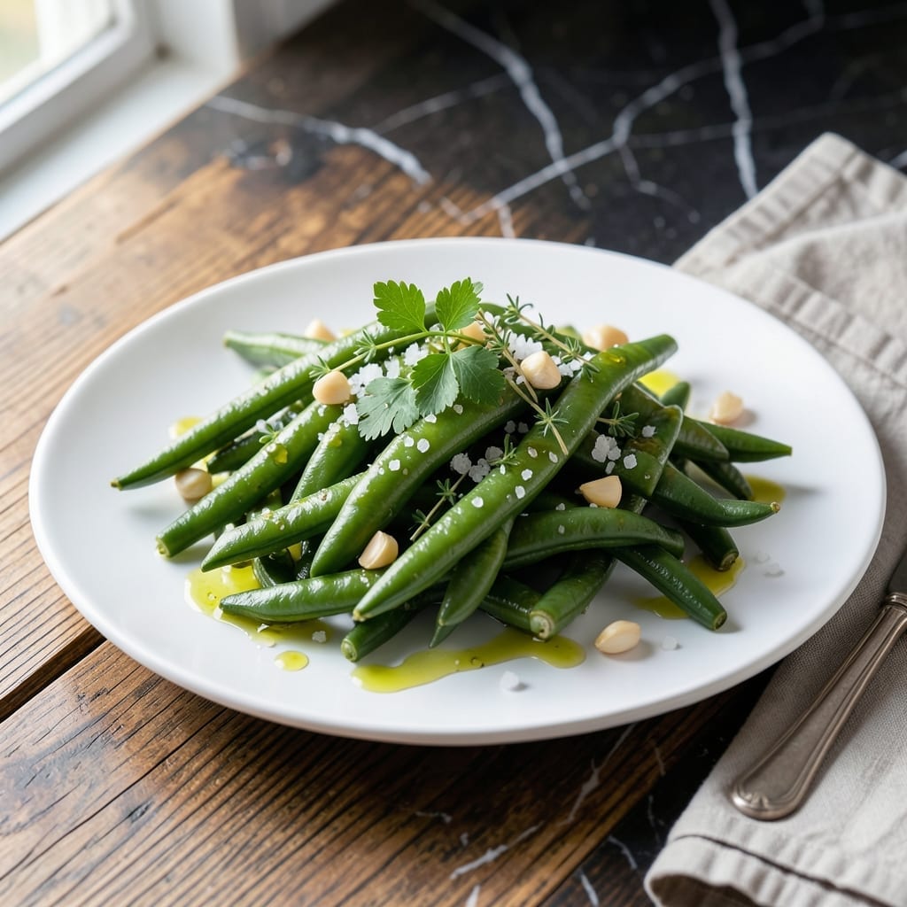Seasoned Green Beans Recipe: Crisp-Tender With Garlic and Herbs Seasoned Green Beans Recipe: Crisp-Tender With Garlic and Herbs