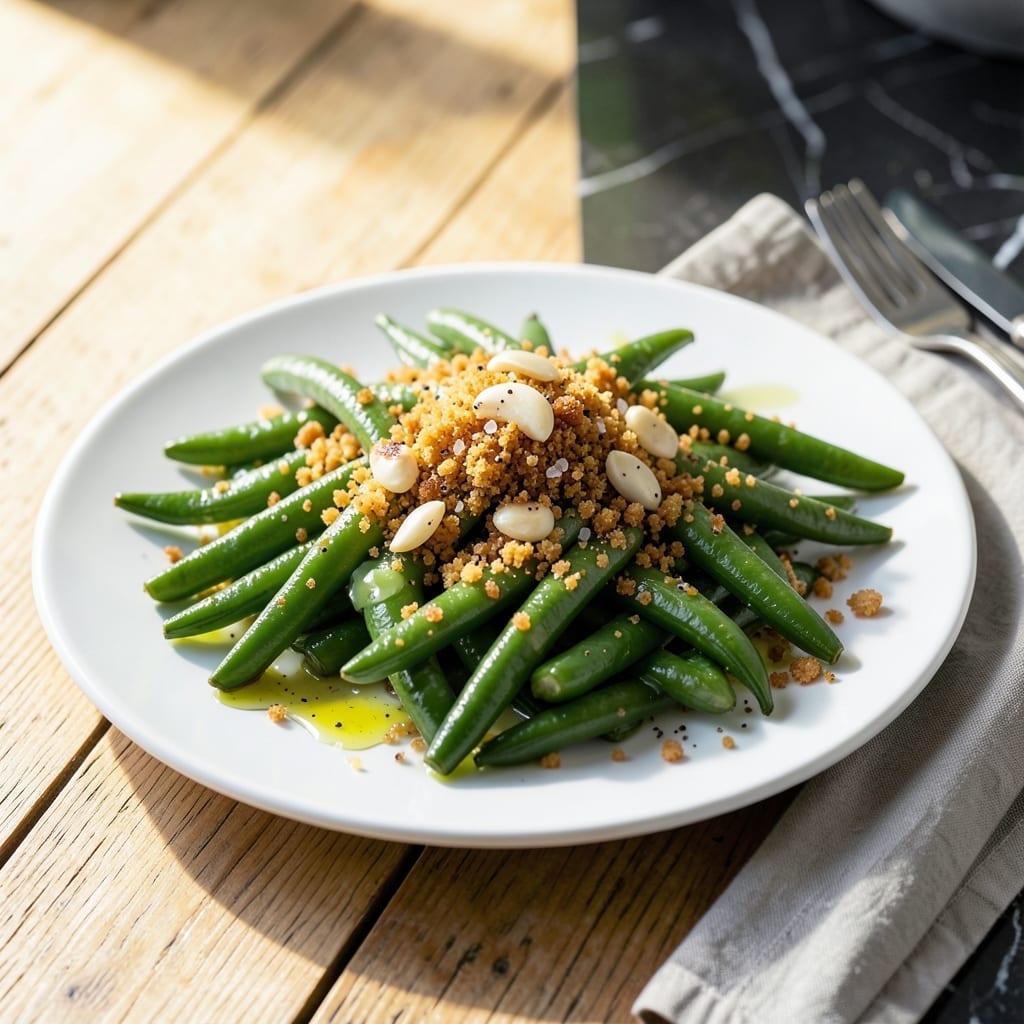 Saltgrass Green Bean Recipe: Garlicky Butter Glaze With Crunchy Topping