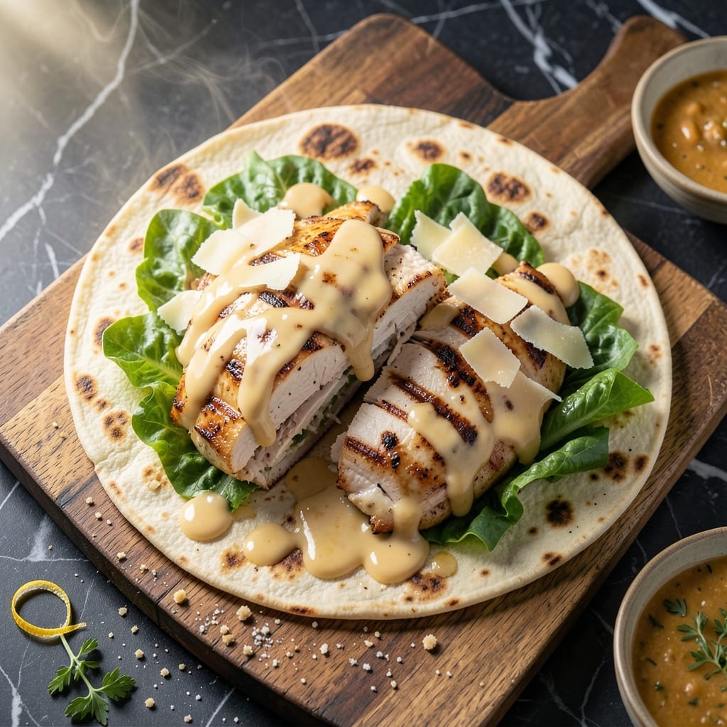 Chicken Wrap Recipe Caesar: Fresh Crunch With Creamy Dressing Chicken Wrap Recipe Caesar: Fresh Crunch With Creamy Dressing