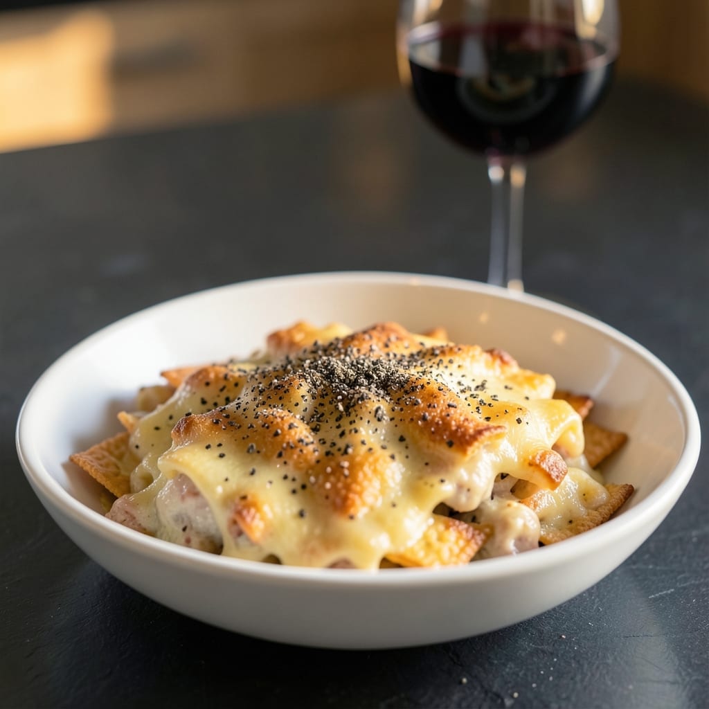 Visual representation of easy chicken casserole recipe ritz