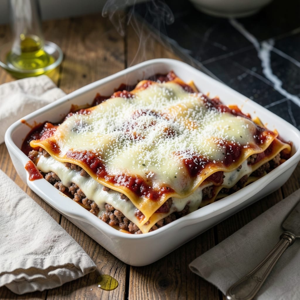Easy Lasagna Recipe No Ricotta: Layers of Italian Cheese Simplicity detailed visual guide