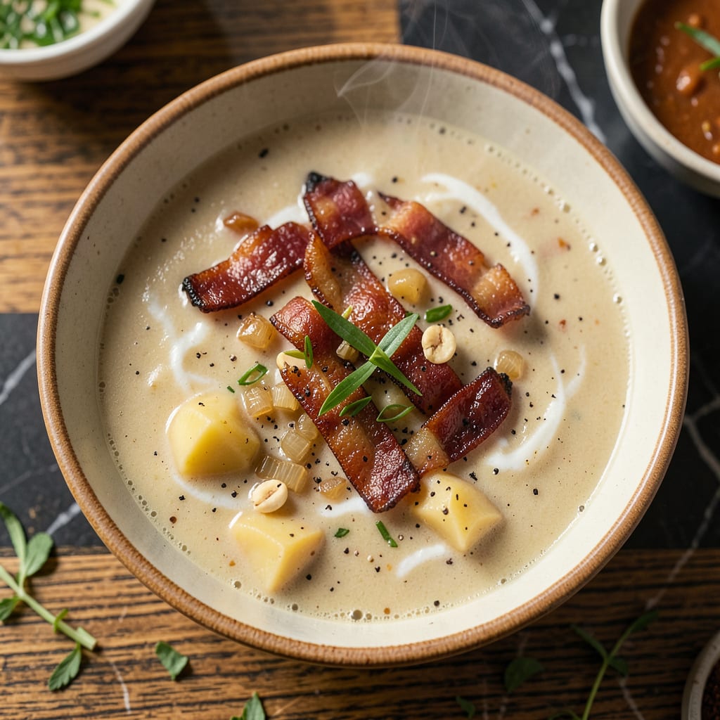 Complete Easy Potato Bacon Soup Recipe: Creamy Comfort in 40 Minutes overview image
