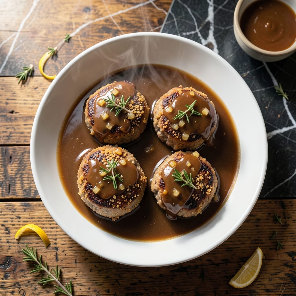 Easy Salisbury Steak Recipe With Brown Gravy: Homemade Comfort in a Skillet Easy Salisbury Steak Recipe With Brown Gravy: Homemade Comfort in a Skillet