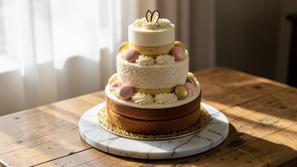 3 Tier Vanilla Cake Recipe: Stacked Elegance With Buttercream Swirls