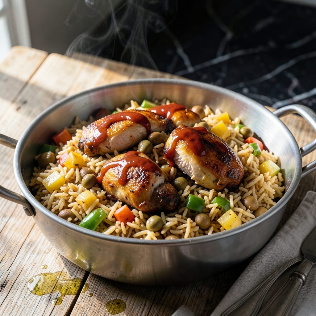 Trinidad Pelau Recipe: Caribbean One-Pot Rice and Pigeon Peas