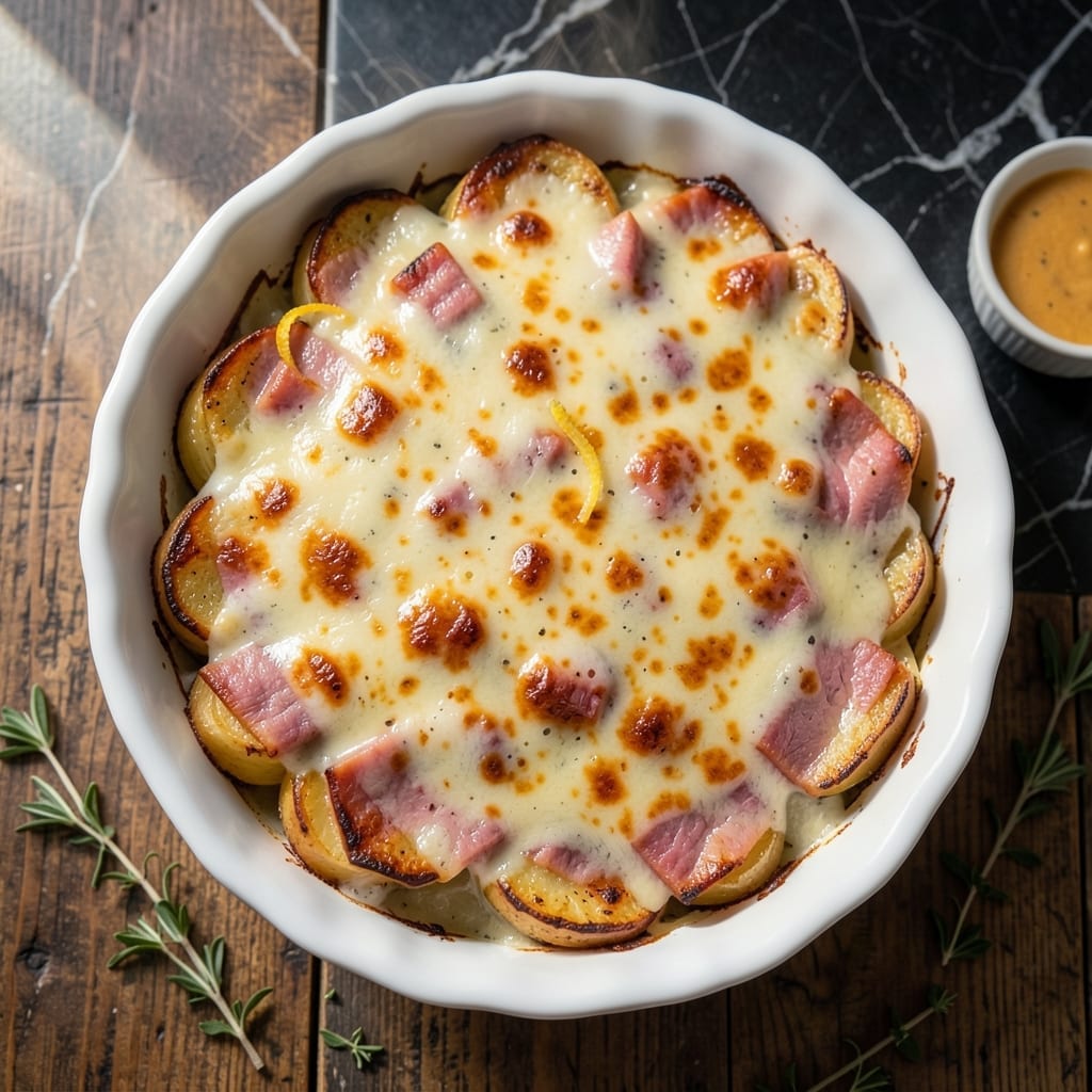 Scalloped Potatoes and Ham Recipe: Cheesy Layers of Comfort Scalloped Potatoes and Ham Recipe: Cheesy Layers of Comfort