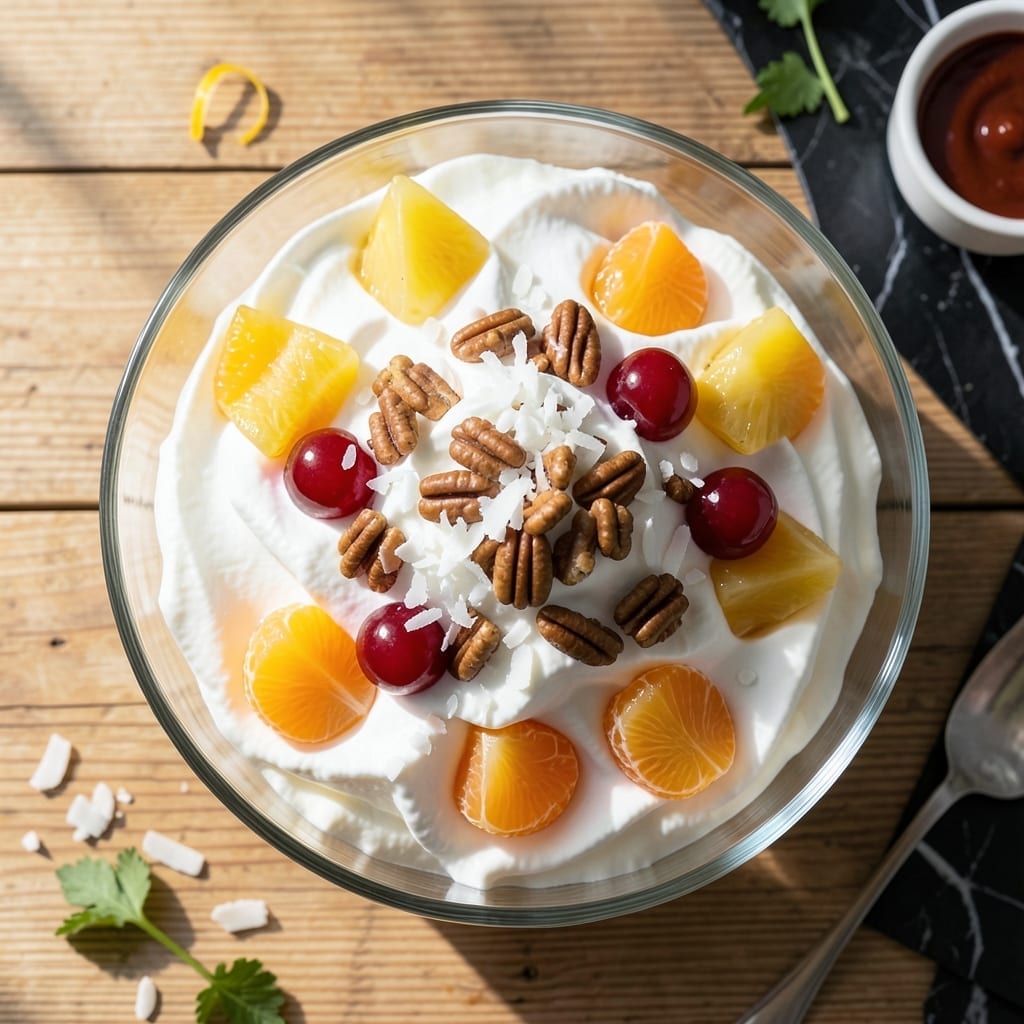 Ambrosia Salad Recipe With Cool Whip: Retro Creamy Fruit Medley Ambrosia Salad Recipe With Cool Whip: Retro Creamy Fruit Medley