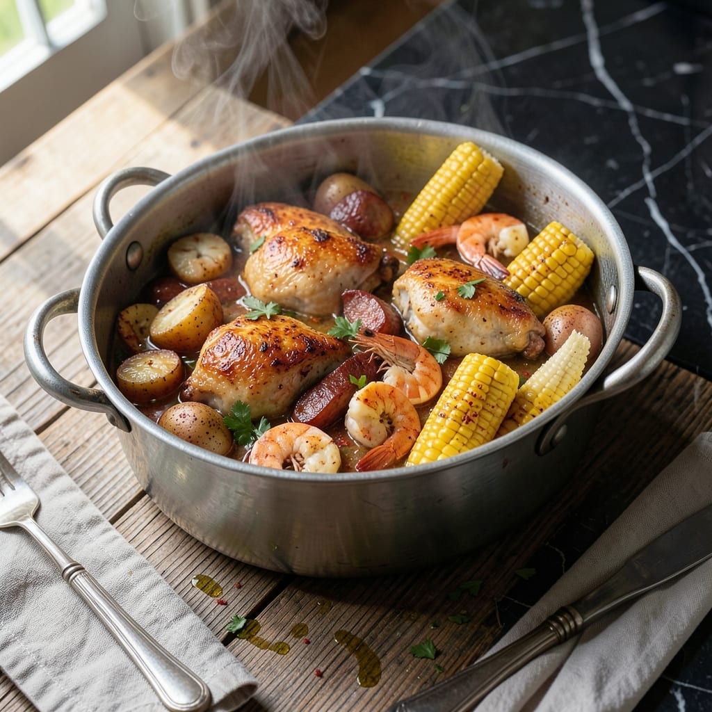 Chicken Seafood Boil Recipe: Cajun-Spiced Feast in One Pot Chicken Seafood Boil Recipe: Cajun-Spiced Feast in One Pot