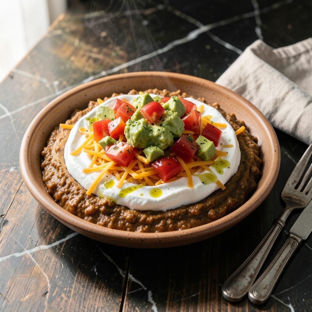 Taco Dip Recipe With Refried Beans: Layered Tex-Mex Party Favorite