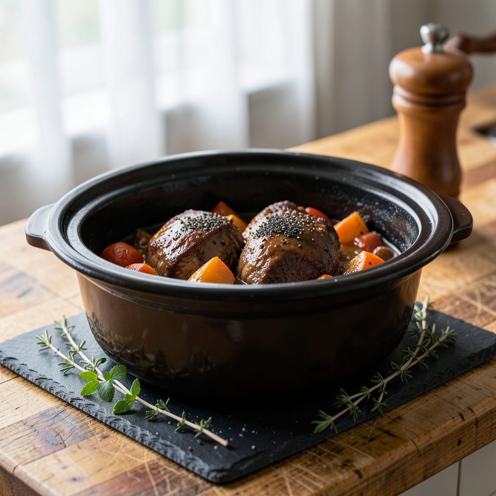 Beef Bourguignon Recipe Slow Cooker Crock Pot: Hands-Off French Classic