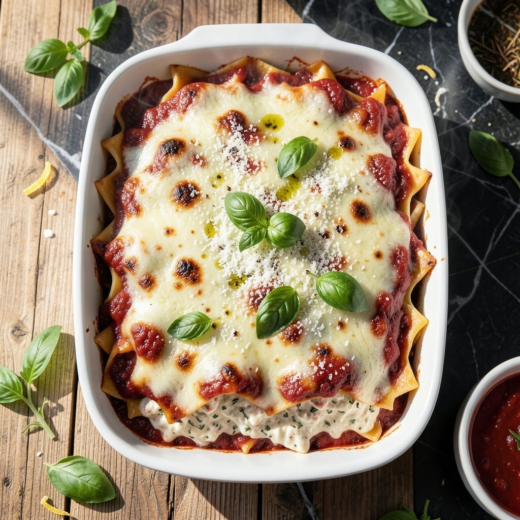 Cheese Lasagna Recipe No Ricotta: Three-Cheese Golden Layers Cheese Lasagna Recipe No Ricotta: Three-Cheese Golden Layers