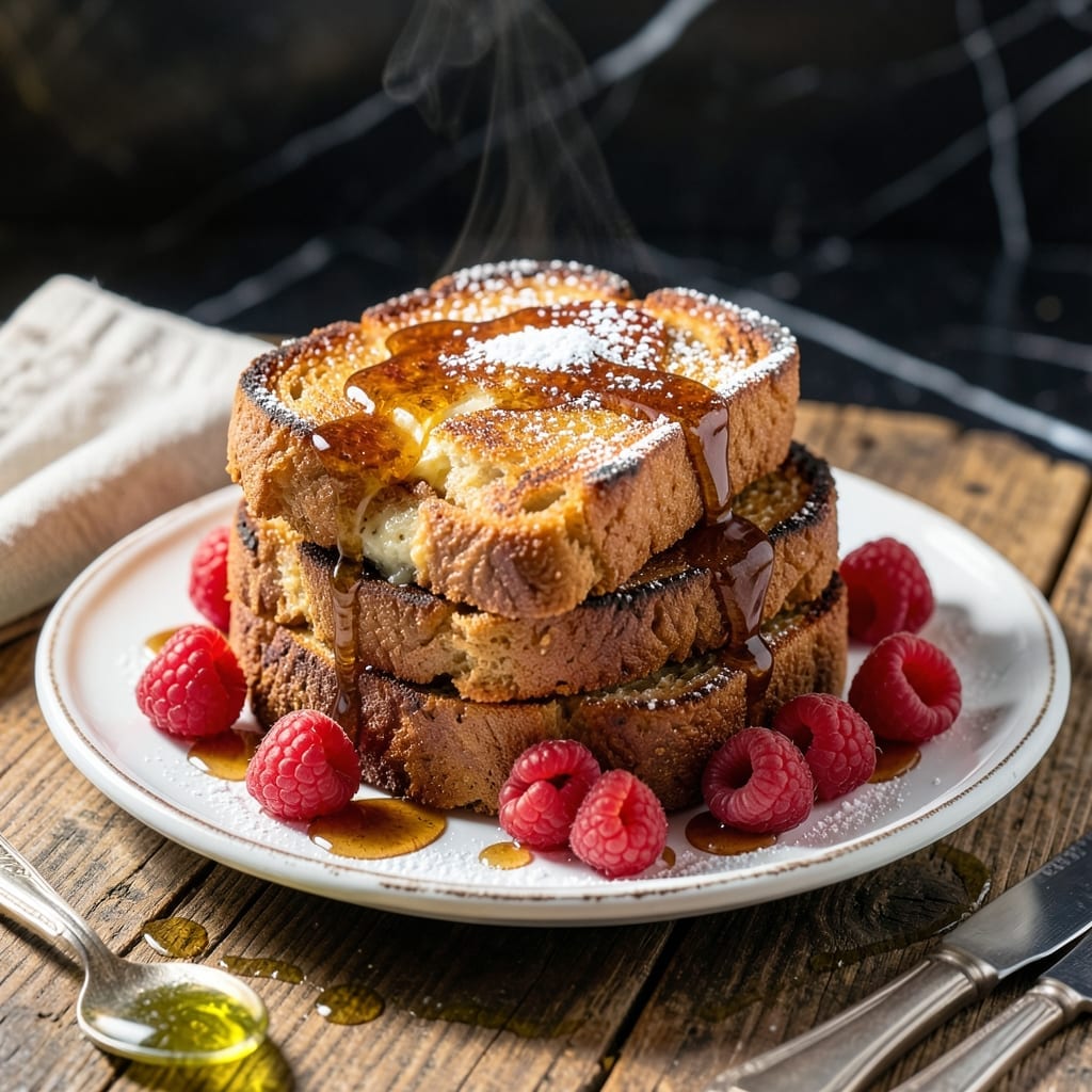 French Toast Recipe With Sourdough Bread: Caramelized Crust and Custardy Center French Toast Recipe With Sourdough Bread: Caramelized Crust and Custardy Center