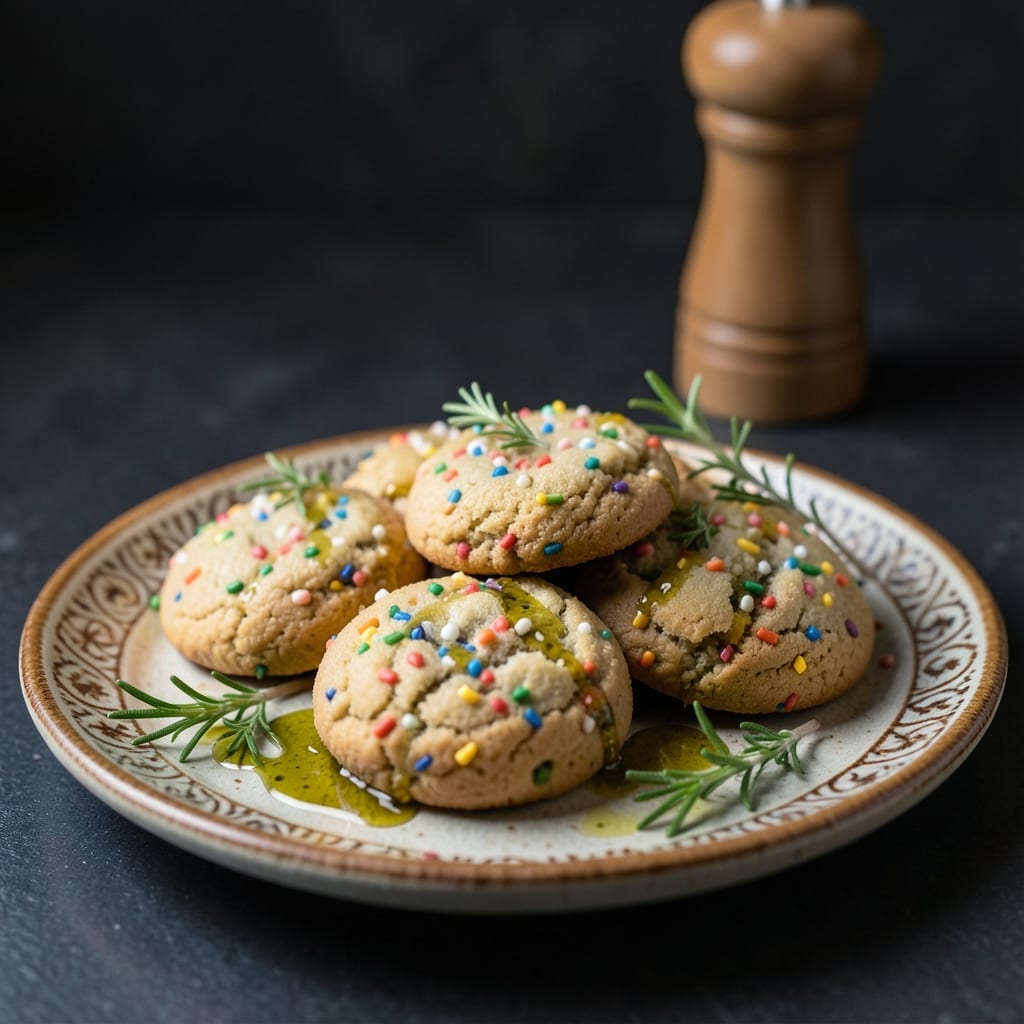 Visual representation of funfetti cookies recipe with cake mix