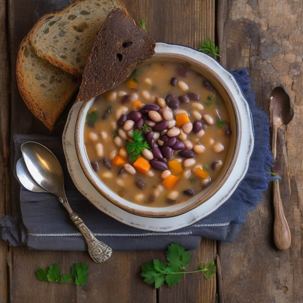 German Bean Soup Recipe: Hearty Comfort in a Bowl illustration with key details