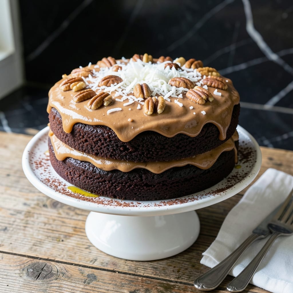 Complete German Chocolate Recipe Frosting: Decadent Coconut Pecan Topping overview image