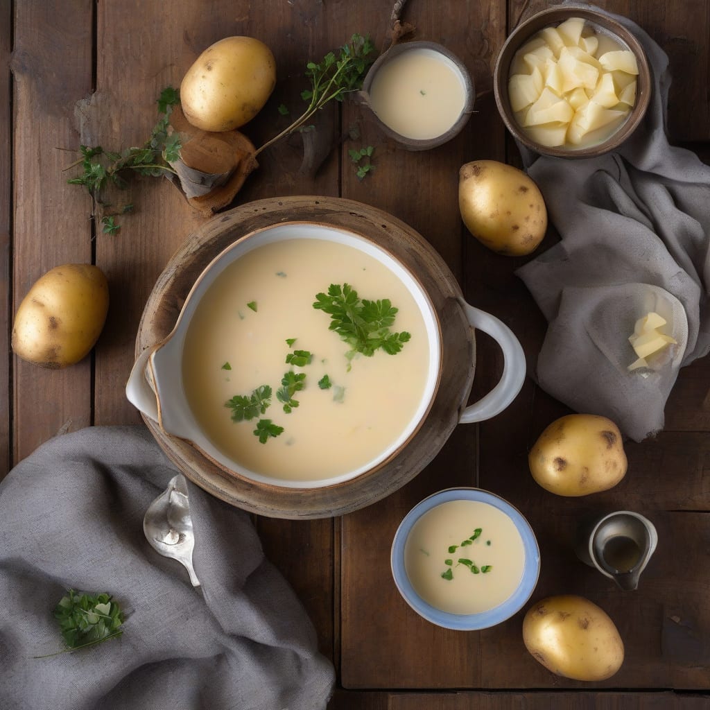 Gordon Ramsay's Potato Soup Recipe: Creamy Comfort in a Bowl example with annotations