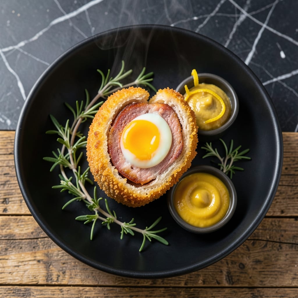 Gordon Ramsay's Scotch Egg Recipe: Crispy Sausage Coating With Runny Yolk detailed visual guide