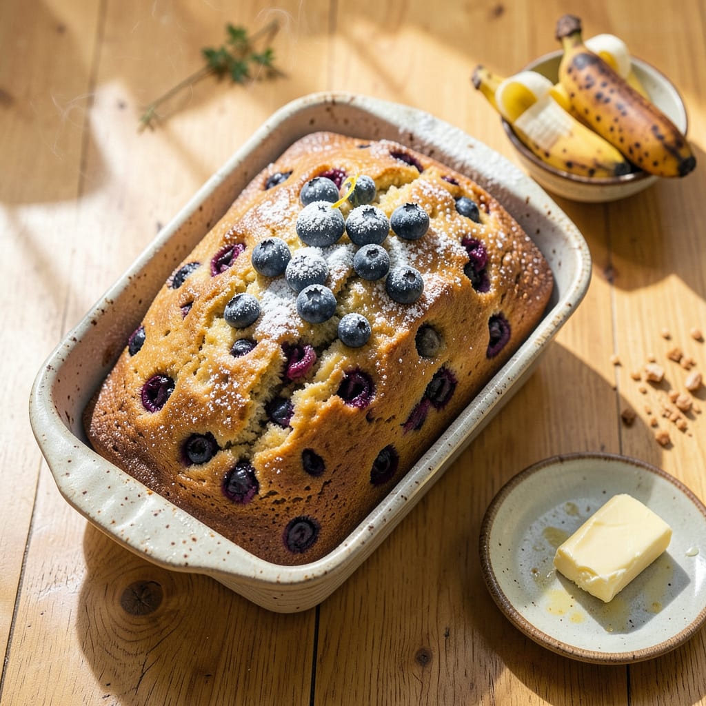 Complete Grandma Marrs' Banana Blueberry Bread Recipe: Moist, Bursting With Fruit overview image