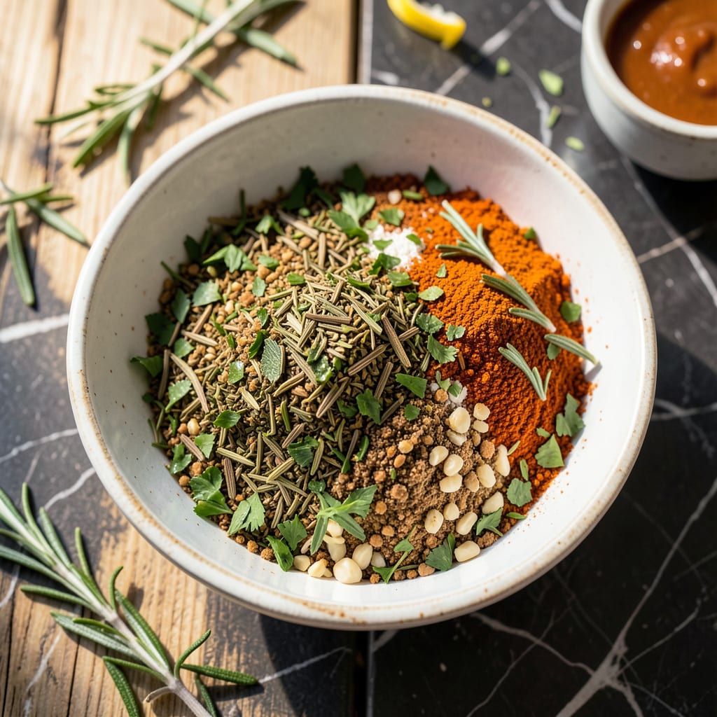 Visual representation of Greek Fries Seasoning Recipe: Mediterranean Herb Blend for Crispy Perfection