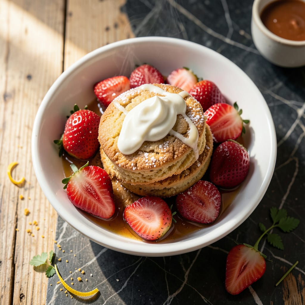Heart Smart Bisquick Shortcake Recipe: Light and Fluffy With Fresh Berries example with annotations