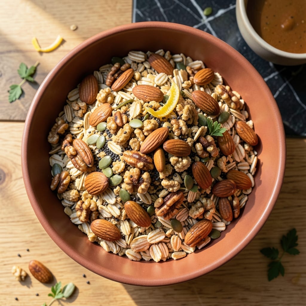 High Protein Granola Recipe Without Protein Powder: Nut-Packed Energy Cluster Crunch