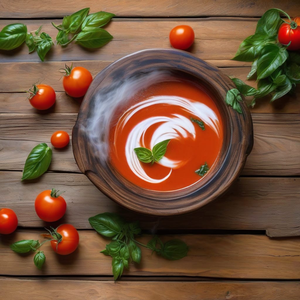Homemade Tomato Soup Recipe: Creamy Comfort in a Bowl example with annotations