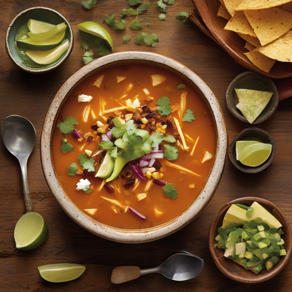 Complete houstons tortilla soup recipe overview image