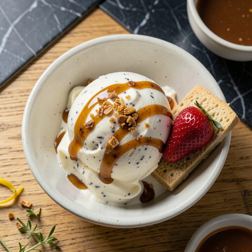 Ice Cream Recipe: Velvety Smooth Homemade Indulgence illustration with key details