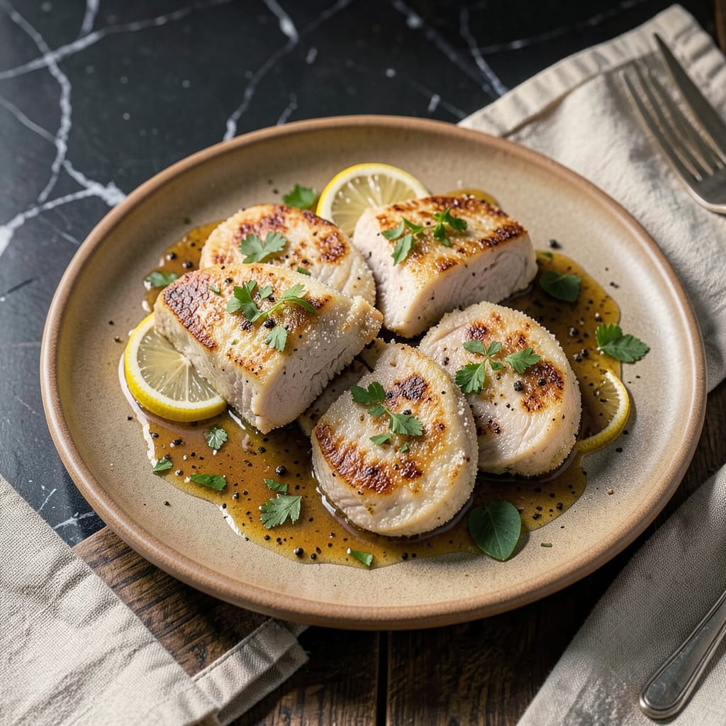 Complete Ina Garten's Veal Scallopini Recipe: Tender Cutlets in Lemon Caper Sauce overview image