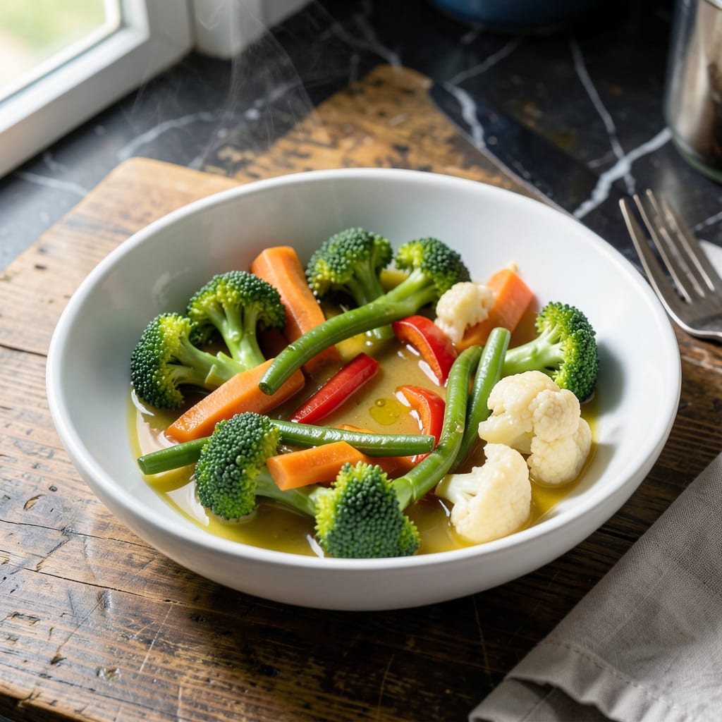Instant Pot Steamed Veggies Recipe: Vibrant Crisp Tender Medley in Minutes illustration with key details