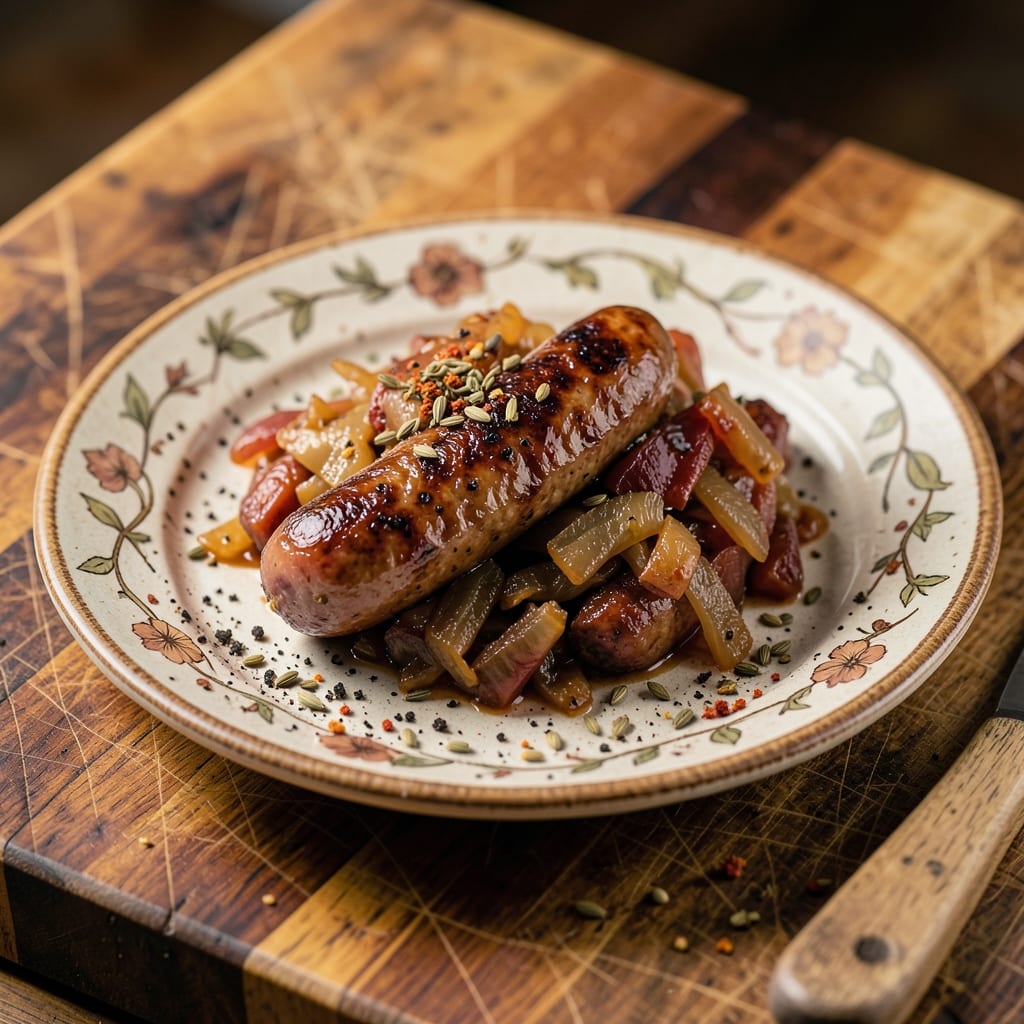 kielbasa and sauerkraut recipe slow cooker illustration with key details
