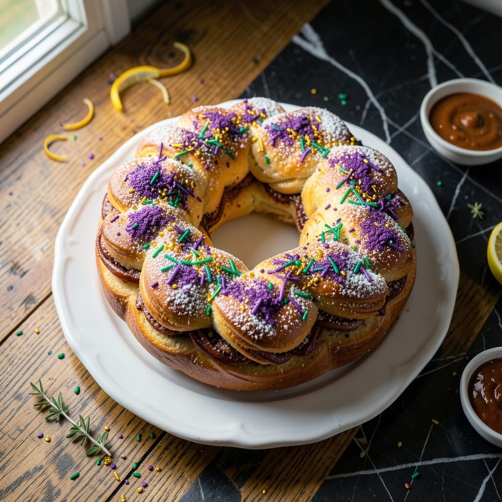 Comprehensive King Cake Recipe Mardi Gras: Colorful Layers of Festive Tradition visual reference