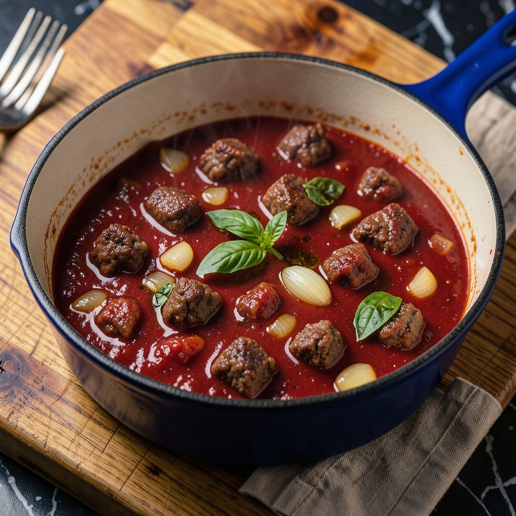 maggianos meat sauce recipe illustration with key details