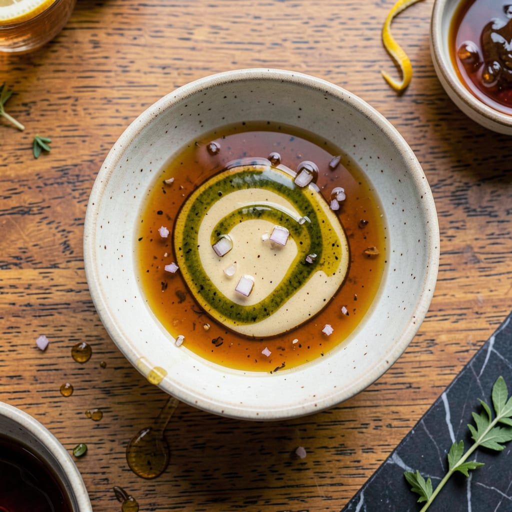 Maple Bourbon Vinaigrette Recipe: Sweet, Smoky Dressing for Any Salad illustration with key details