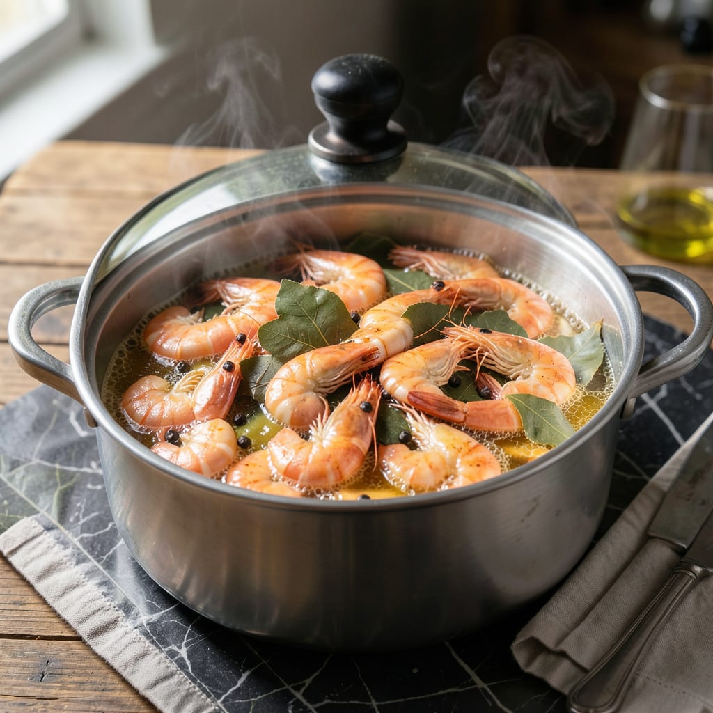 Maryland Steamed Shrimp Recipe: Old Bay Spiced Bay Tradition illustration with key details