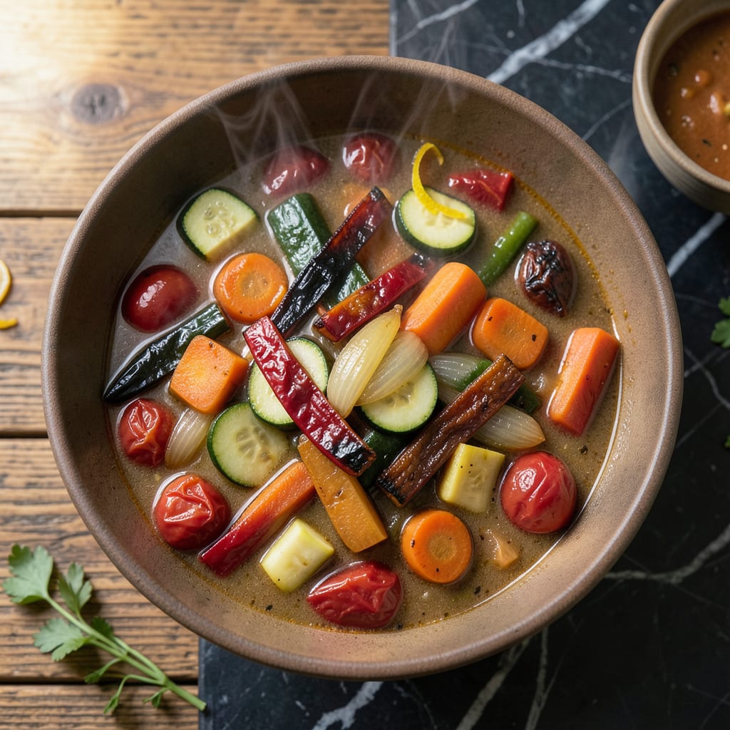 McAlister's Fire Roasted Vegetable Soup Recipe: Smoky Depth in Every Spoon example with annotations