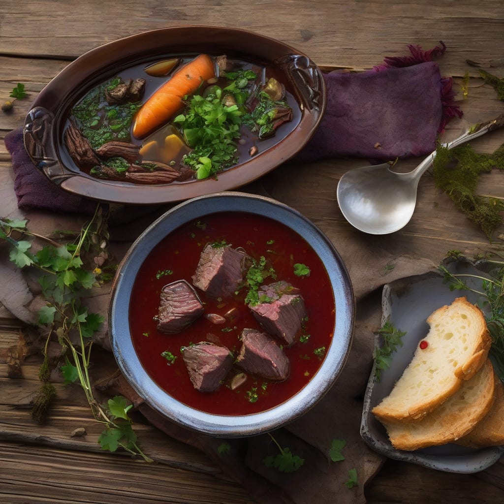 Medieval Times Dragon Blood Soup Recipe: Hearty Medieval Stew Revival example with annotations